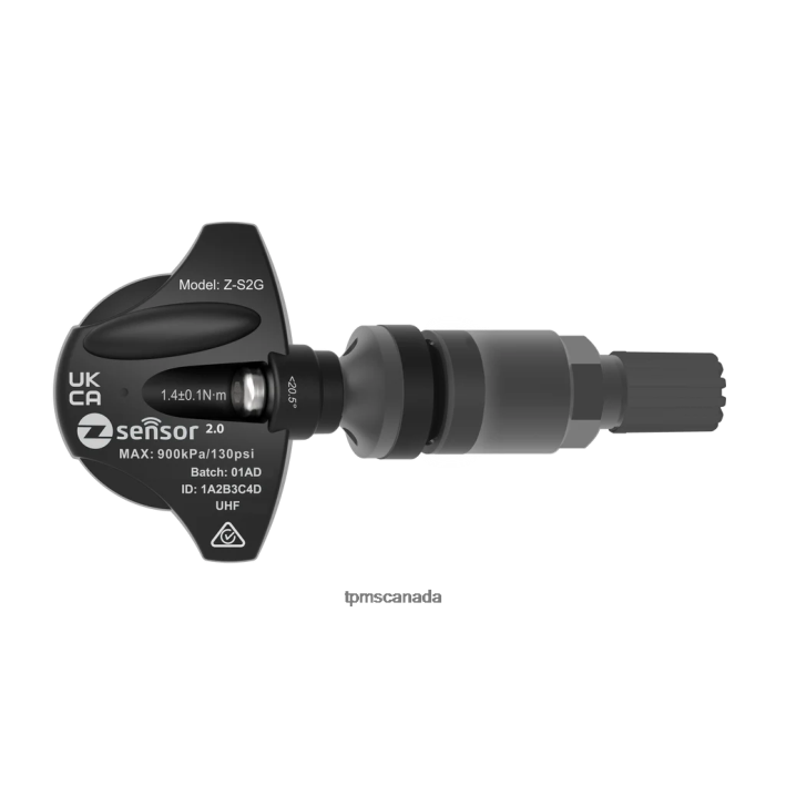 Audi OE Replacement TPMS Sensor - OE P/N 4D0907275 Freq 433Mhz DXHH197 - TPMS Sensor Tool Metal Valve Stem - Dark Gray